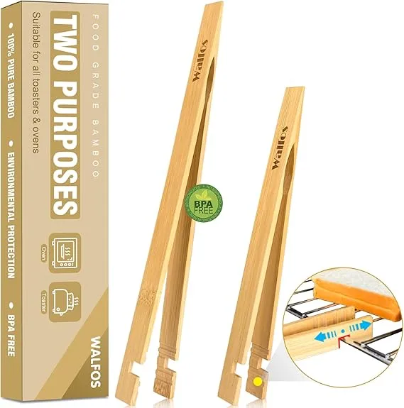 Walfos Bamboo Toaster Tongs